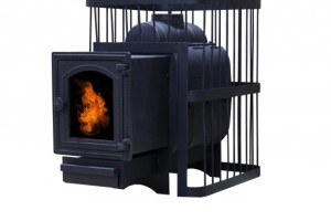 Печь банная ComfortProm ЧУГУН, для парной до 20 кубов, вес 72 кг, длина дров до 40 см, на 130 кг камней, чугунная дверь со стеклом