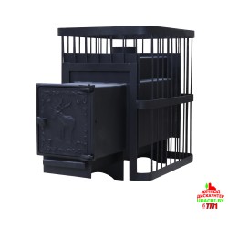 Печь банная ComfortProm СТАЛЬ 8 мм 20м3, чугунная дверь