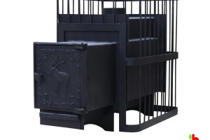 Печь банная ComfortProm СТАЛЬ 8 мм 20м3, чугунная дверь