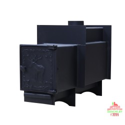 Печь банная ComfortProm СТАЛЬ 3 мм 20м3, чугунная дверь