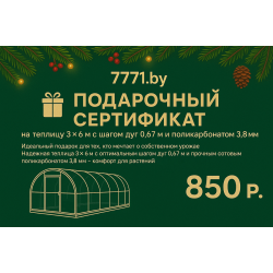 Подарочный сертификат на теплицу 3х6