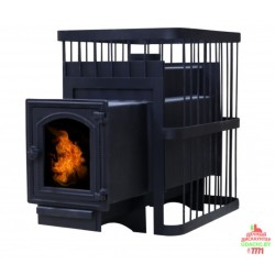 Печь банная ComfortProm СТАЛЬ 8 мм, для парной до 16 кубов, вес 79 кг, длина дров до 30 см, на 130 кг камней, чугунная дверь со стеклом Печь банная ComfortProm СТАЛЬ 8 мм, для парной до 16 кубов, вес 79 кг, длина дров до 30 см, на 130 кг камней, чугунная дверь со стеклом