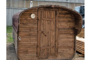 Комплект  Баня квадро-бочка ComfortProm 2 метра + козырек 0,5м  для самостоятельной сборки 