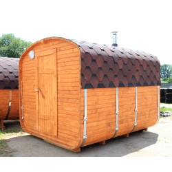 Комплект Бани квадро-бочка ComfortProm 3 метра с печным узлом и предбанником для самостоятельной сборки  Комплект Бани квадро-бочка ComfortProm 3 метра с печным узлом и предбанником для самостоятельной сборки