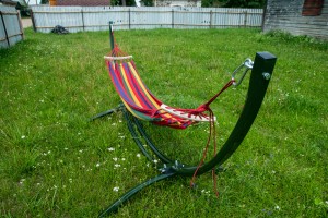 Стойка с гамаком стальная ComfortProm Bounty antique silver