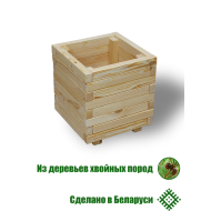 Клумба, кашпо деревянная ComfortProm H35x30x30cm натуральная