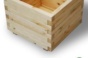 Клумба, кашпо деревянная ComfortProm H35x45x45cm натуральная