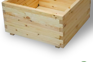 Клумба, кашпо деревянная ComfortProm H35x65x65cm натуральная