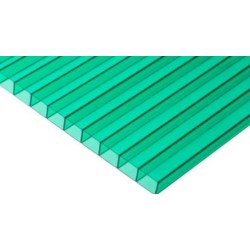 Сотовый поликарбонат зеленый 8мм (2,1 x 6 м)
