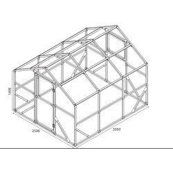 Теплица из дерева с покрытием ComfortProm Classic 2.6х5 м.