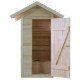 Туалет деревянный "ComfortProm" с двускатной крышей