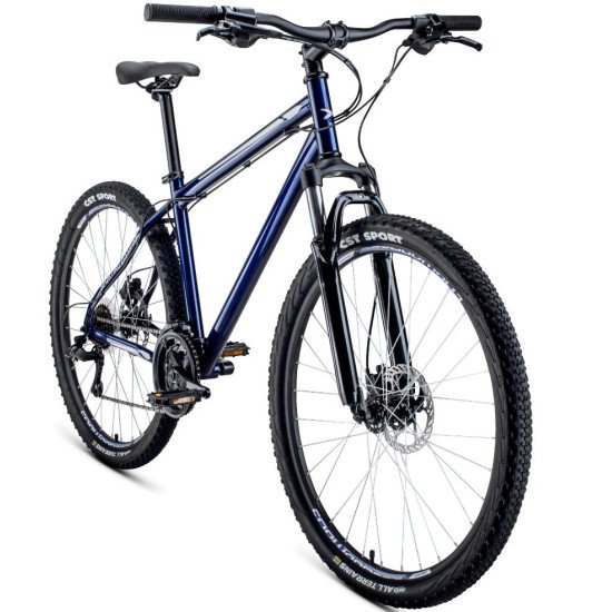 Велосипед Forward Sporting 27.5 3.0 disc р.17, (темно-синий/серый)