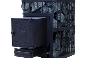 Печь банная ComfortProm ОПТИМАЛЬНАЯ УСИЛЕННАЯ 3 мм, для парной до 16 кубов, вес 56 кг, длина дров до 30 см, на 130 кг камней, чугунная дверь