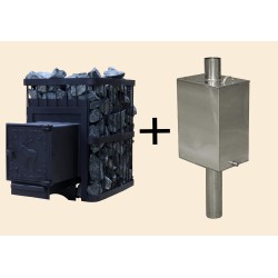 Печь ComfortProm банная СТАЛЬ 3мм, для парной до 16 кубов, вес 56 кг, длина дров до 30 см, на 130 кг камней, чугунная дверь + бак для воды БПС-55 Печь ComfortProm банная СТАЛЬ 3мм, для парной до 16 кубов, вес 56 кг, длина дров до 30 см, на 130 кг камней, чугунная дверь + бак для воды БПС-55