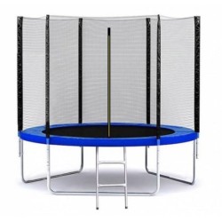 Батут ComfortProm 252см с защитной сеткой и лестницей 