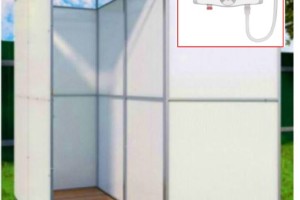 Летний душ с тамбуром "ComfortProm"+ Водонагреватель проточный + Бесплатная доставка