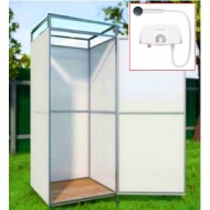  Летний душ без тамбура "ComfortProm" + Водонагреватель проточный + Бесплатная доставка 