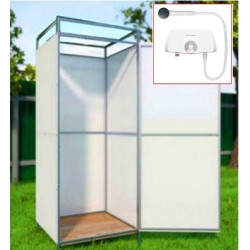  Летний душ без тамбура "ComfortProm" + Водонагреватель проточный + Бесплатная доставка 