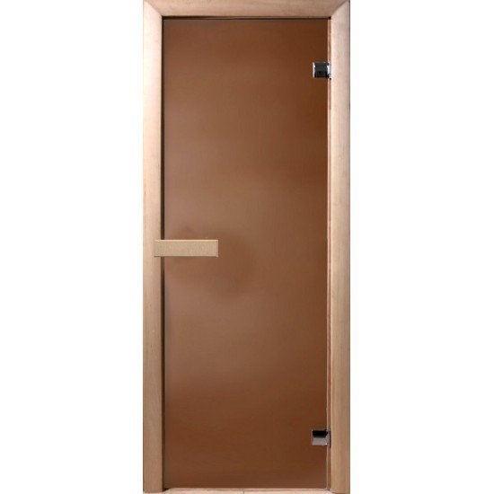 Дверь DOORWOOD БРОНЗА МАТОВАЯ 700х1800,  6 мм, коробка ХВОЯ  