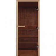 Дверь для бани 700*1900 ComfortProm, стекло 8мм, бронза прозрачная