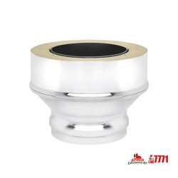 Переходник с одностенной трубы на двустенную ф115/180