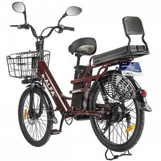 Электровелосипед GREEN CITY e-ALFA LUX коричневый
