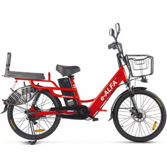 Электровелосипед GREEN CITY e-ALFA LUX красный