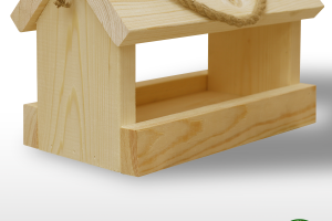 Кормушка-домик ComfortProm для птиц деревянная садовая/уличная/подвесная/на дерево