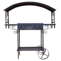 Мангал передвижной ComfortProm Асгард с крышей + ПОДАРОК!  Бесплатная доставка