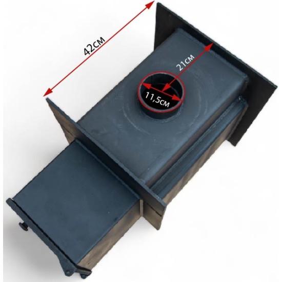 Печь банная ComfortProm СТАЛЬ 3 мм, для парной до 20 кубов, вес 56 кг, длина дров до 40 см, на 130 кг камней, чугунная дверь