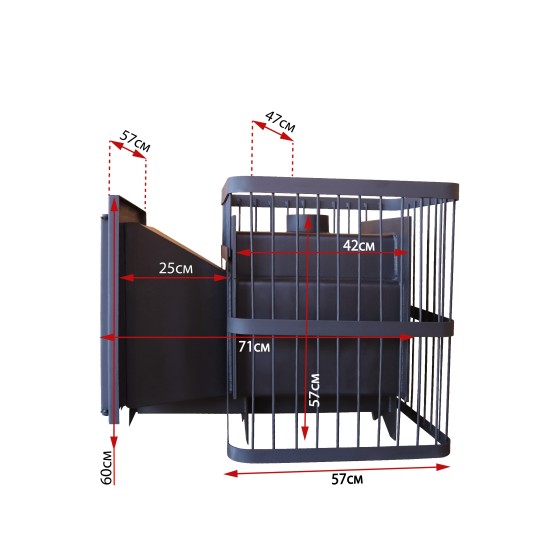 Печь банная ComfortProm СТАЛЬ 8 мм, для парной до 20 кубов, вес 95 кг, длина дров до 40 см, на 130 кг камней, ПАНОРАМА	