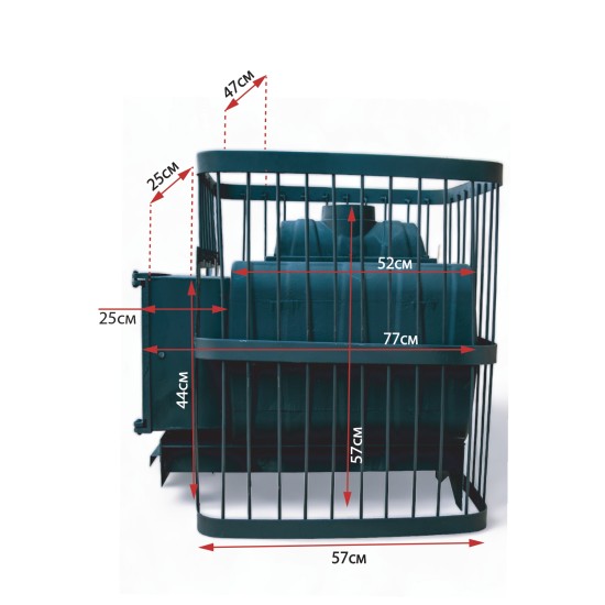 Печь банная ComfortProm ЧУГУН ПРЕМИУМ, для парной до 26 кубов, вес 84 кг, длина дров до 50 см, на 160 кг камней, чугунная дверь  