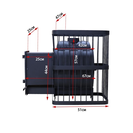 Печь ComfortProm банная ЧУГУН, для парной до 20 кубов, вес 73 кг, длина дров до 40 см, на 130 кг камней, чугунная дверь