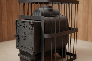 Печь банная ComfortProm ЧУГУН БЕЗ ВЫНОСА, для парной до 20 кубов, вес 70 кг, длина дров до 40 см, на 130 кг камней, чугунная дверь