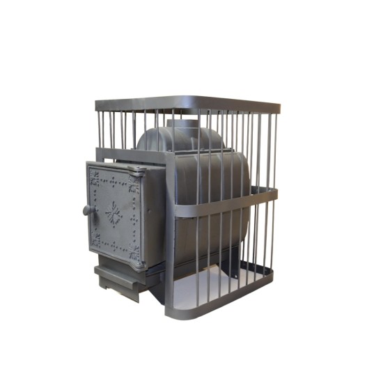 Печь банная ComfortProm ЧУГУН БЕЗ ВЫНОСА, для парной до 20 кубов, вес 70 кг, длина дров до 40 см, на 130 кг камней, чугунная дверь