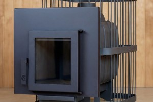 Печь банная ComfortProm ЧУГУН ПРЕМИУМ, для парной до 26 кубов, вес 85 кг, длина дров до 50 см, на 160 кг камней,  дверь со стеклом