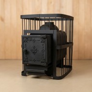 Печь ComfortProm банная ЧУГУН, для парной до 20 кубов, вес 73 кг, длина дров до 40 см, на 130 кг камней, чугунная дверь