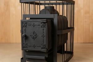 Печь банная ComfortProm ЧУГУН ПРЕМИУМ, для парной до 26 кубов, вес 84 кг, длина дров до 50 см, на 160 кг камней, чугунная дверь  