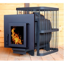 Печь банная ComfortProm ЧУГУН 20м3, дверь со стеклом