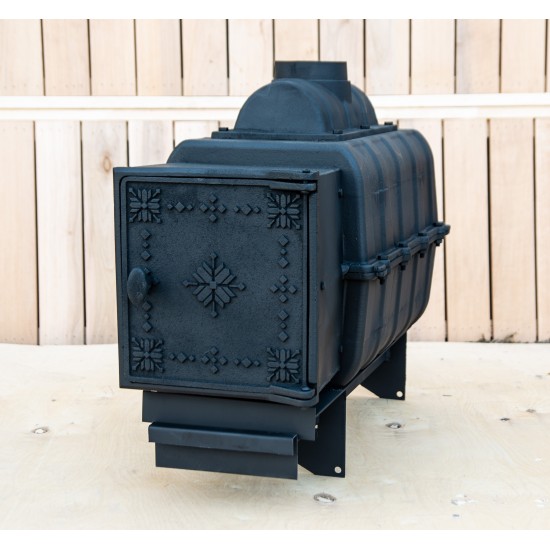 Печь банная ComfortProm ЧУГУН БЕЗ ВЫНОСА, для парной до 26 кубов, вес 80 кг, длина дров до 50 см, на 160 кг камней, чугунная дверь 