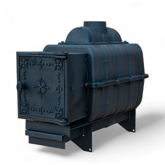 Печь банная ComfortProm ЧУГУН БЕЗ ВЫНОСА, для парной до 26 кубов, вес 80 кг, длина дров до 50 см, на 160 кг камней, чугунная дверь 