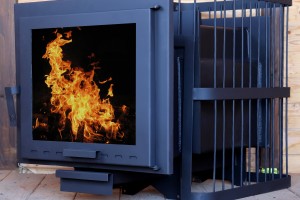 Печь банная ComfortProm СТАЛЬ 8 мм, для парной до 20 кубов, вес 95 кг, длина дров до 40 см, на 130 кг камней, ПАНОРАМА		