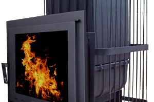 Печь банная ComfortProm ЧУГУН ПАНОРАМА ЗАКРЫТАЯ КАМЕНКА, для парной до 20 кубов, вес 95 кг, длина дров до 40 см, на 190 кг камней