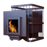 Печь банная ComfortProm СТАЛЬ 8 мм, для парной до 26 кубов, вес 104 кг, длина дров до 50 см, на 160 кг камней, дверь со стеклом