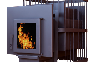 Печь банная ComfortProm СТАЛЬ 8 мм, для парной до 26 кубов, вес 104 кг, длина дров до 50 см, на 160 кг камней, дверь со стеклом