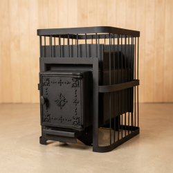 Печь банная ComfortProm СТАЛЬ 8 мм БЕЗ ВЫНОСА, для парной до 16 кубов,  чугунная дверь