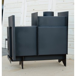 Печь банная ComfortProm СТАЛЬ 3 мм, для парной до 14 кубов, вес 46 кг, длина дров до 29 см, на 20кг камней, стальная дверь ОГОНЕК