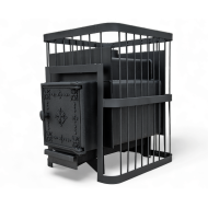 Печь банная ComfortProm СТАЛЬ 8 мм БЕЗ ВЫНОСА, для парной до 20 кубов, вес 86 кг, длина дров до 40 см, на 130 кг камней, чугунная дверь