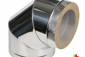 Сэндвич-отвод, 90 гр., ф115/200, (нерж 430/нерж 430)