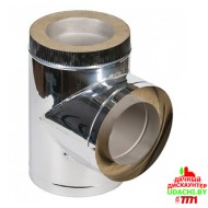 Сэндвич-тройник, 90 гр., ф115/200, (нерж 430/нерж 430) Сэндвич-тройник, 90 гр., ф115/200, (нерж 430/нерж 430)